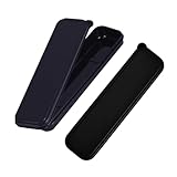 HMDZMR Estuche para utensilios de viaje, 2 unidades, color negro, caja de almacenamiento para utensilios de viaje, para tenedor, cuchara, palillos (pequeño)