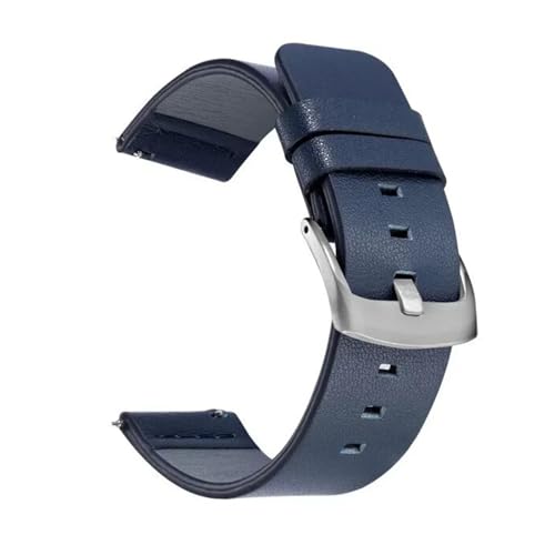[LZVTWXJPW] 20mm 22mm Watch Band Quick Release Leather Strap 44mm 18 24mm(Blue Silver,Universal 24mm)