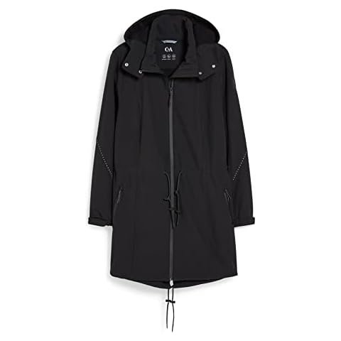 C&A Damen Jacke Relaxed Fit Stretch Nicht wasserfest Große Größen schwarz 46 Cover