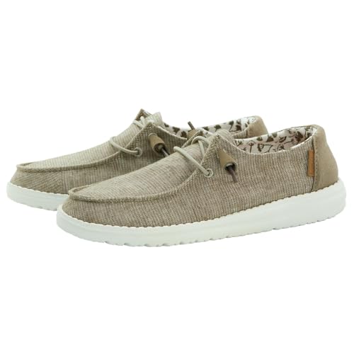 Image of HEYDUDE Women's Wendy Chambray | Women's Shoes | Women's Lace Up Loafers | Comfortable & Light-Weight