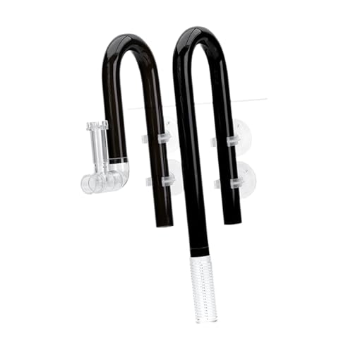 Hellery 水槽用リリーチューブ 水生スキマー リリーパイプ 流入/流出 植栽アクセサリー スキマー 12/16mm 調節可能 リリーパイプ 流入, 16mm ブラック