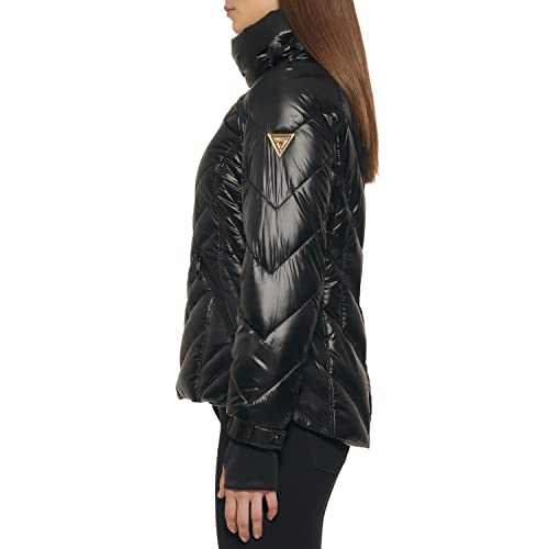 Guess Women's Puffer Storm Cuffs– Quilted, Transitional Jacket, Black, Xl #TOP3