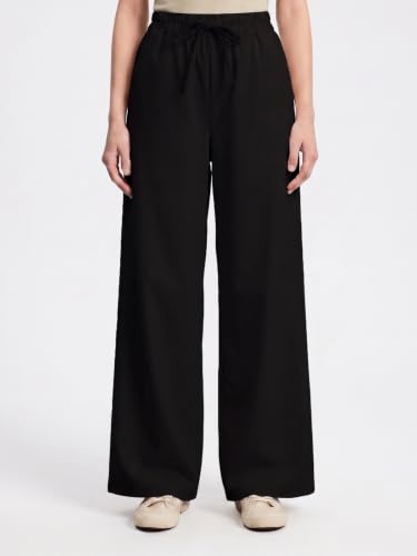 Image of Vogaan Women's High-Waist Korean Trousers with Wide Baggy Fit | Trendy GenZ Streetwear Pants | Trousers | Women Trousers