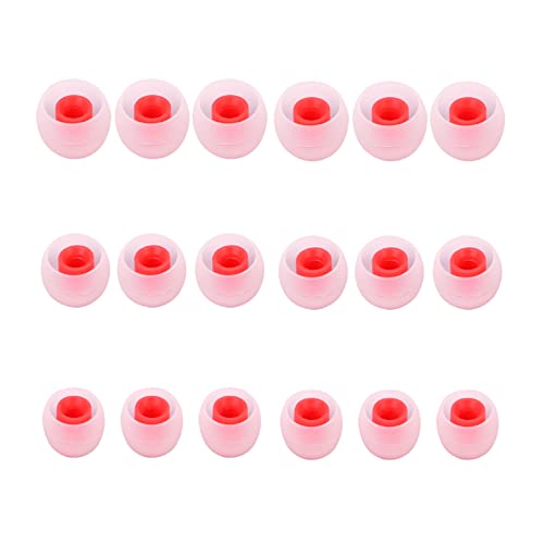 Image of Earbud Replacement Tips Silicone Earbud Tips Headphone Earbud Tips Ear Gels Fit for Inner Hole from 3.8mm - 5.1mm Earphones 9 Pairs S /M /L Clear Red
