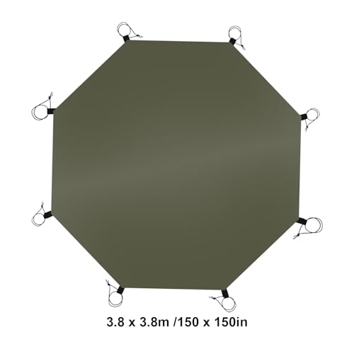 Tapis de camping imperméable octogonal bâche de protection extérieure - 3