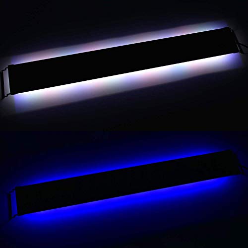 KZKR-Aquarium-LED-Fish-Tank-Light-16-84-inch-Remote-Control-Hood-Lamp-for-Freshwater-Saltwater-Marine-Full-Spectrum-Blue-and-White-Decorations-Light