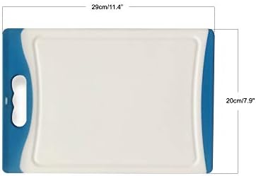 Small Plastic Chopping Board or Cutting Board - Blue 29cm | Constructed from Durable, Antibacterial Polypropylene. Dishwasher Safe | from Jean Patrique