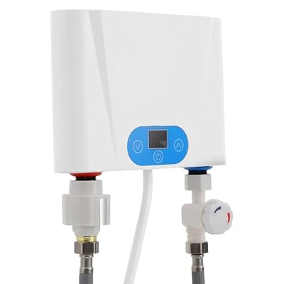 Pxolerig 5500W 220V Electric Tankless Water Heater with LED Touch Screen