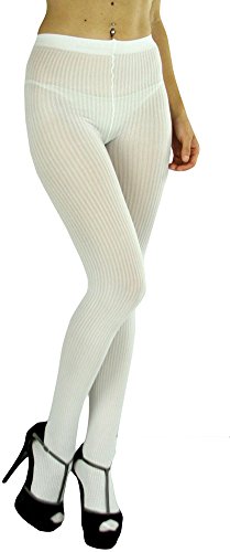 Image of ToBeInStyle Womens High Fashion Sheer Full Footed Vertical Stripe Tights