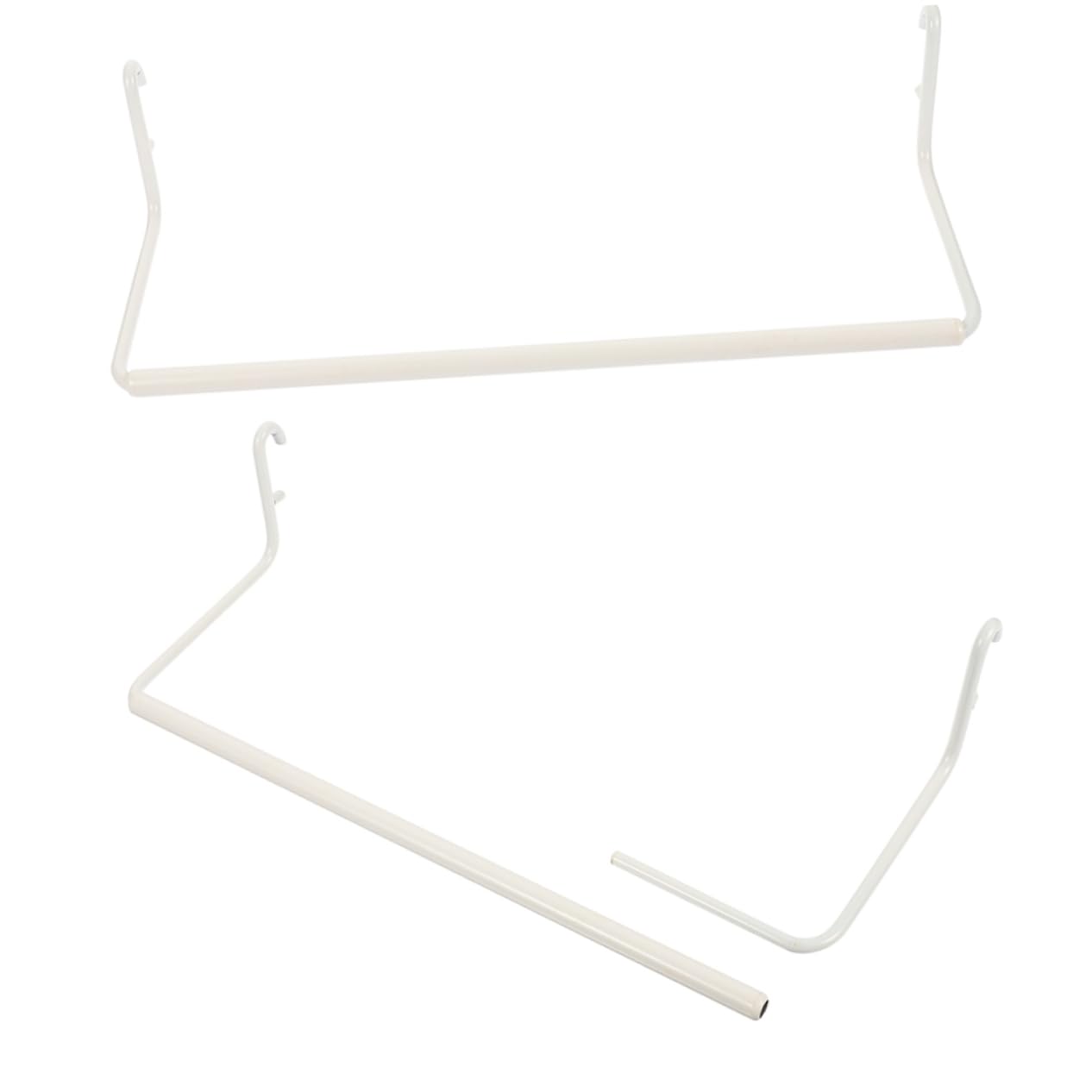 HOMOCONO 2 Pcs Pegboard Towel Rack Stainless Steel White Metal Pegboard Towel Holder Extendable Pegboard Towel Holder Paper Towel Rack for Pegboard