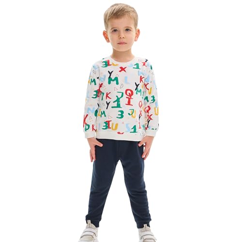 deiko Kinder Jungen Mädchen Unisex Kleidung{92d24324961605c801b19ea7991a41d5050475644c67db0970d723114c885fdb}100 Baumwolle Outfit Kinder Kleidung Set | 2tlg langärmliges Oberteil und Hose mit Taschen (Navy Blau - 2 deiko Kinder Jungen Mädchen Unisex Kleidung{92d24324961605c801b19ea7991a41d5050475644c67db0970d723114c885fdb}100 Baumwolle Outfit Kinder Kleidung Set | 2tlg langärmliges Oberteil und Hose mit Taschen (Navy Blau - 2