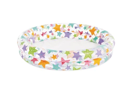 Image of LONGMIRE 4.5 Ft Round Inflatable Swimming Pool for Kids | 2 Ring Circles Baby Pool | Portable Baby Bath Tub | 0-5 Years | Indoor & Outdoor | Multi Color