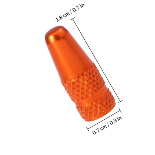 Cubiertas de válvula de neumático de aluminio 12 uds. color naranja miniatura 2