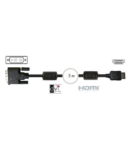 Cable DVI a HDMI Fonestar 7909-5 de 5 metros para conexión digital de vídeo