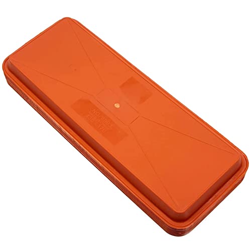 8 Pack Large Plastic Plant Drip Trays For Watering, Rectangular Planter Saucer Pans For Indoors, Outdoors, Garden Supplies (Terracotta Red, 17X7 In) #TOP5