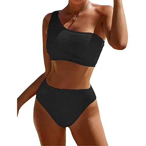Pfreesea One Shoulder Bikini Sets Cover