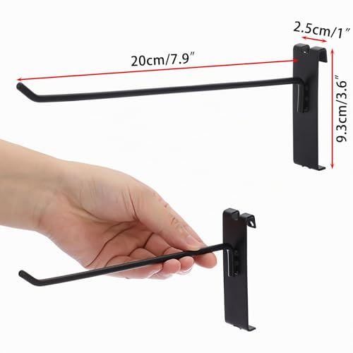 Miniatura 7 de Ignpion 35 Piezas De Ganchos Para Panel De Rejilla, Ganchos De Rejilla De Pared De 20 Cm Para Soporte De Exhibición, Accesorios De Rejilla De Alambre Para Colgar En Tiendas, Garajes, Talleres