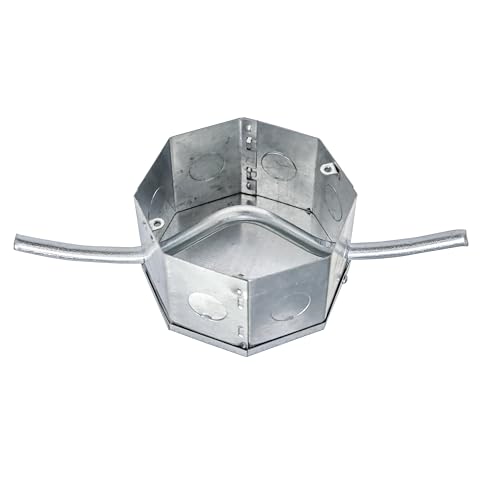 Image of Forus Metal Fan Box Round Wall-Mounted Ceiling Fan Box, 18 Gauge GI Sheet Metal, Rustproof Heavy-Duty Flush Mount Electrical Junction Box, Durable Galvanized Iron, Modular Design, 18 Gauge Thickness