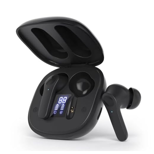 AsiceSound Ecouteurs Bluetooth sans Fil, Écouteurs stéréo HiFi Immersifs Bluetooth 5.3, Basses Profondes, 4 Mic ENC Antibruit, 72h Lecture, Écouteurs Résistance IPX8, pour iOS et Android
