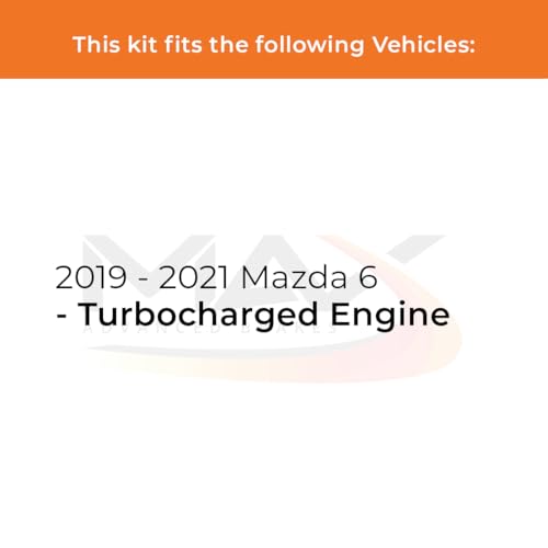 Image of Max Advanced Brakes Front Brake Kit Compatible With 2019 2020 2021 Mazda 6 w /Turbocharged Engine Replacement Cross Drilled Disc Brake Rotors and Ceramic Brake Pads