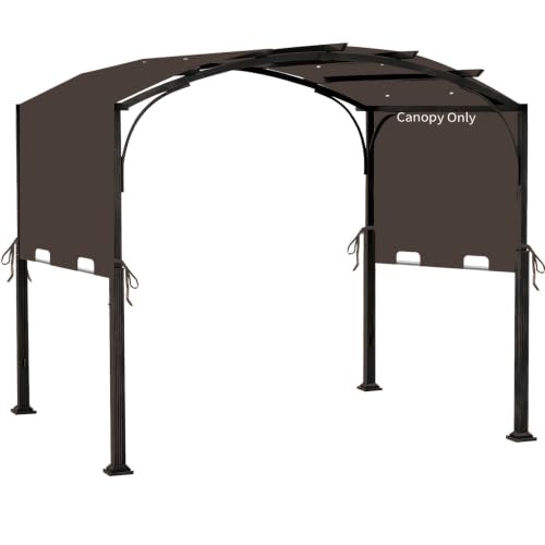 Image of 85''x 208'' Universal Replacement Pergola Cover for Pergola (Coffee)
