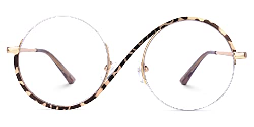 Image of VOOGLAM Glasses for Women Round Clear Lens Frame Manley