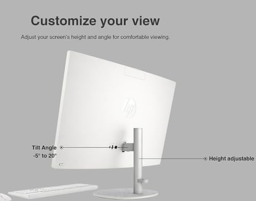 Image of HP 24 Touchscreen All-in-One Desktop Computer for Home, Business and School, 23.8 inch IPS FHD Display (Intel i5-1334U, 8GB DDR4, 512GB SSD, WiFi 6, Webcam, Bluetooth 5.3, Win11H) w /DKZ USB Port Expander