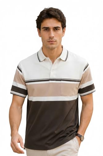 Image of GODFREY Half Cotton Polo T Shirt for Man with Pocket - Regular Fit Mens Collar Tshirt