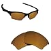 Alphax Flare Gold Optimized Polarized Engraved Replacement Lenses for Oakley Half Jacket XLJ