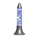 RV Mart 16 inch Aqua Bubble Lava Lamp Artificial Aquarium with Fish Rocket Lamp Shape Multi Color Changing Light for Home Decoration Bedroom Living Room