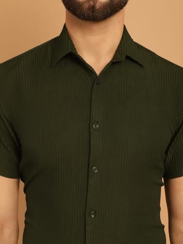 Image of Indian Needle Men's Striped Regular Fit Shirt