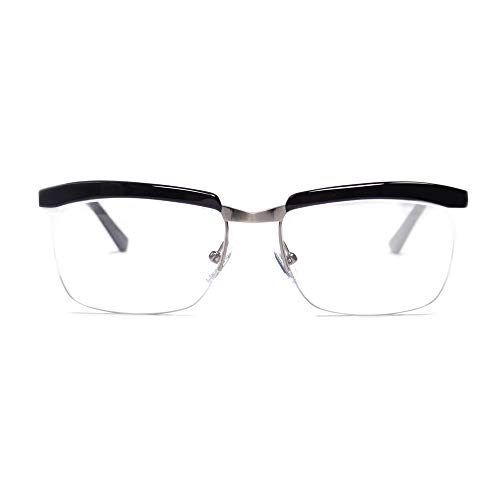 Eareada Legend Movie Optical Glasses For Men Tom Hardy Eyeglasses Frame Square Black Clear Lens Metal Half Frame Spectacles (Gun Gray)â€¦