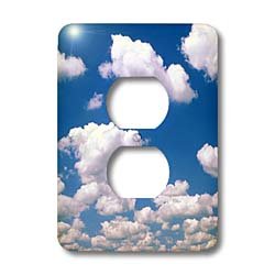Interrupteur 2 prises motif nuage cumulus par Adam Jones Lsp_84742_6