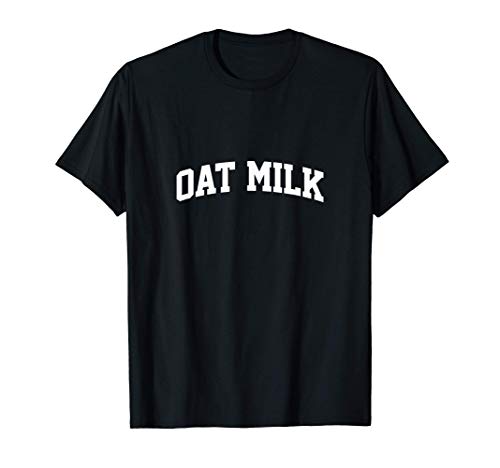 Oat Milk Vintage Retro Sports Arch Funny T-Shirt