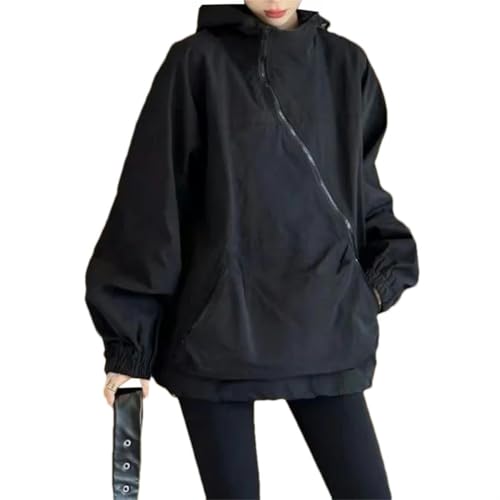 Veste Harajuku femme pour sorties urbaines et look décontracté à capuche zippée