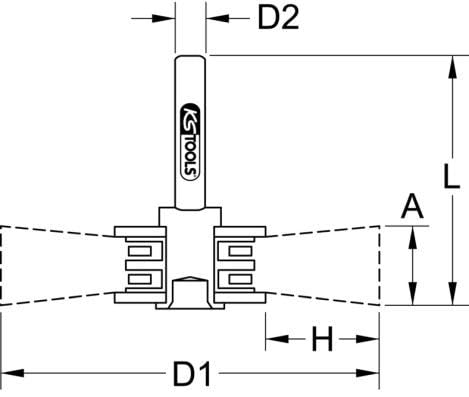 KS Tools 340.0028 Stahldrahtbürstenscheibe 0,3mm, Ø 30mm