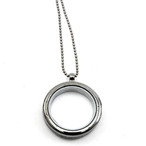 TTDAltd Collier 1 Pcs Mémoire Cadre Photo Cadre Photo Rond Petite Boîte Pendentif Pendentif Collier Cover