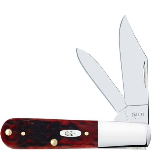 Case XX Pocket Knife BARLOW - CRIMSON PEACH SEED JIG BONE Item #39906-62009 1/2 SS - Length Closed: 3 3/8Inches