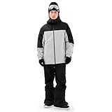 [アクレイス] スノーボードウェア スキーウェア メンズ 上下セット ユニセックス lss04 m bl-lgy-bl