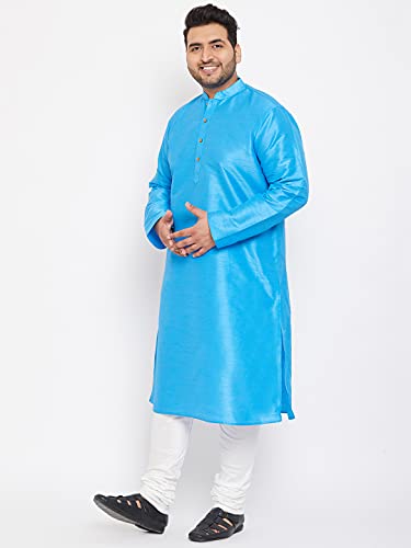 Image of VASTRAMAY Plus Size Men's Silk Blend Kurta Set-New