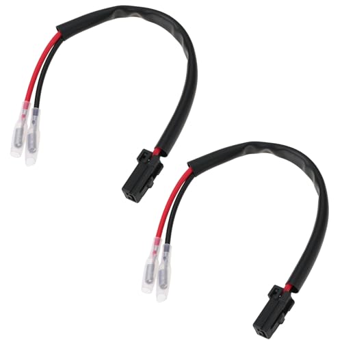Be In Your Mind Câble Adaptateur de Clignotant à 2 Broches 2 Pièces Type F Compatible avec Harley-Davidson