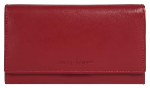 bruno banani große Geldbörse im Querformat Echt Leder Damen | RFID-Schutz, Kompaktes Design, Funktional, Clever konzipiert | 021829