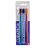Curaprox CS 5460 Ultra Soft Toothbrush (3-Pack Bilingual) - Gentle Soft Bristles Tooth Brush for Sensitive Gums - Premium Swiss Oral Care Recommended by Dentists - For Adults & Teens