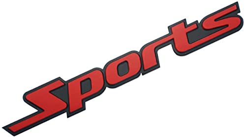 Image of Red Metal Chrome Sport Racing Trunk Tailgate Emblem Car Auto Badge Decal Sticker (Red)