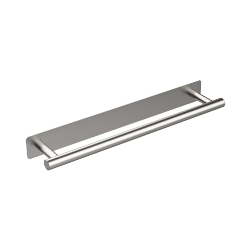 Ibergrif M34456A Toalleros Adhesivo 40CM, Dos métodos de instalación (Adhesivo y Perforación),Toallero para Baño Toalleros Barra Sin Taladro, Acero Inoxidable, Cepillado