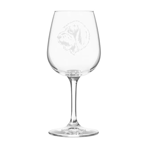 Etched Laser Art Personalized Dog Themed Etched Wine Glass - Custom Dog Breed Wine Glasses for Pet Lovers, Personalized Birthday Gift for Men & Women - Grand Basset Griffon Vendeen, 12.75 oz