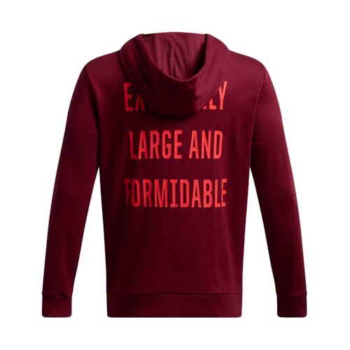 Under Armour Project Rock Red One E.l.f. Hoodie Sweatshirt à Capuche, (625) Cardinal / / Blanc, X-Large Homme – vue 5
