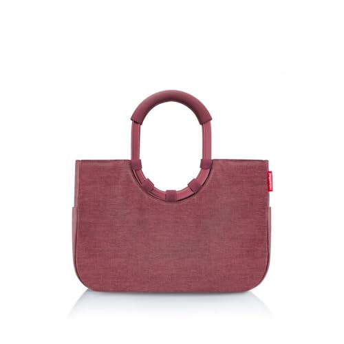reisenthel loopshopper M twist maroon – Stabile Tasche mit praktischen Fächern aus recycelten PET-Flaschen – Eleganz beim Einkaufen, viel Funktion inklusive!