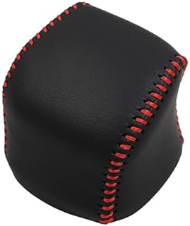 MEKOMEKO 新型 アクア 専用 シフトノブカバー シフトグリップカバー 内装パーツ ドレスアップ カスタム パーツ プロテクターアクセサリー 爪キズ防止 本革 1PCS 新型 AQUA 2021年7月〜【プラック(レッドステッチ)】AQ-PD2B
