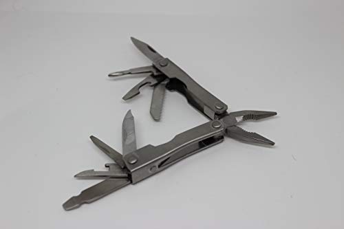 Preisvergleich Produktbild Kleines Multitool mit 10 Werkzeugen Edelstahl (Edelstahl)